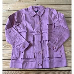 NWT Selected Femme Button Up Shacket Size 38 Women’s Pink Long Sleeve MSRP $170
